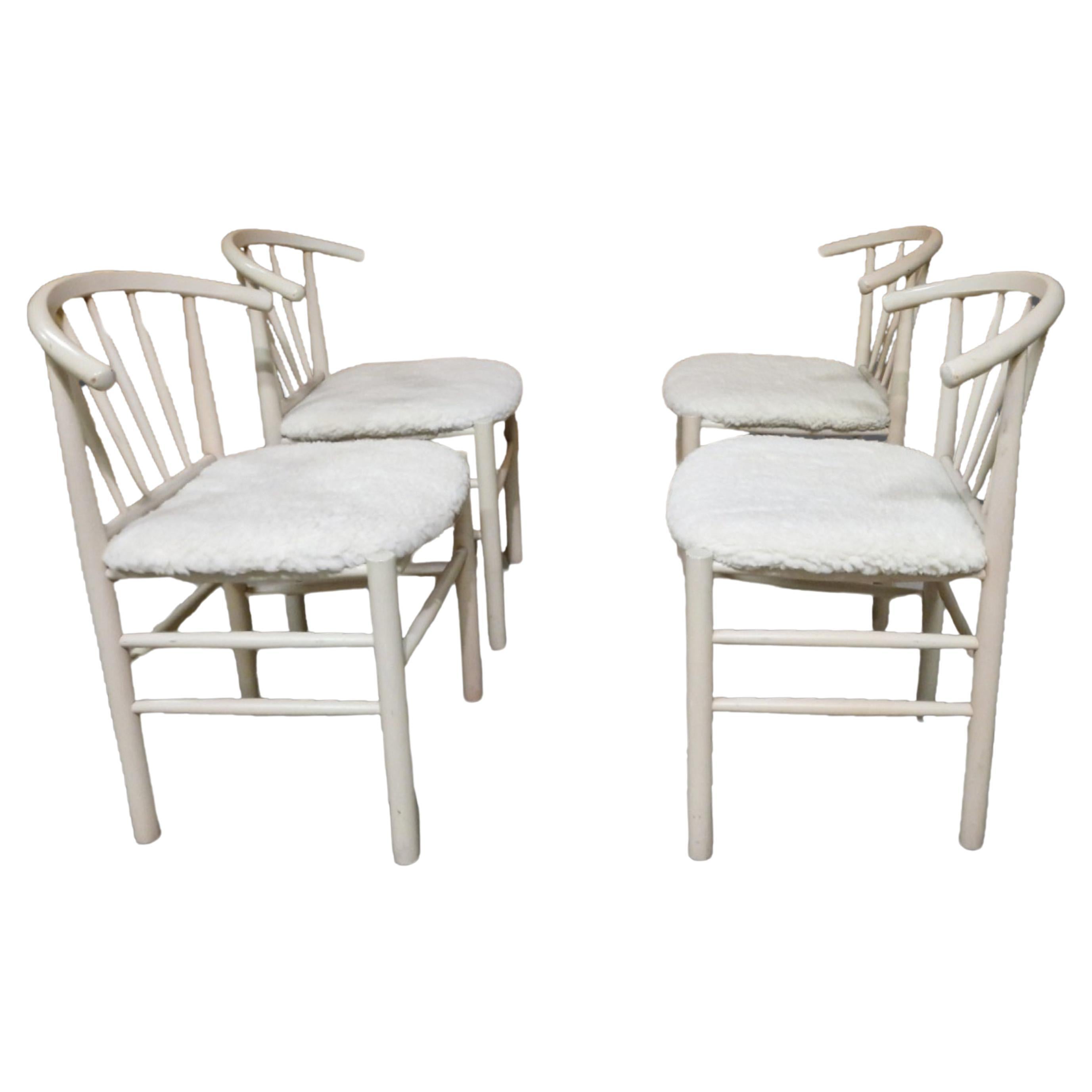 Set of 4 J-151 dining chairs by Erik Ole Jørgensen for Kvist, Denmark 1960s For Sale