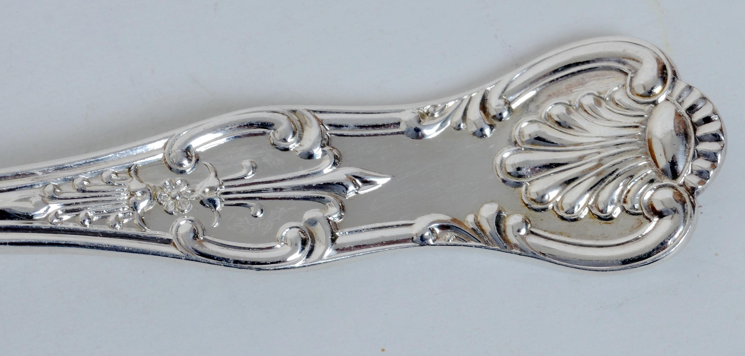 Satz von 4 J. E. Caldwell & Co. Sterling-Austerngabeln mit dem Muster 