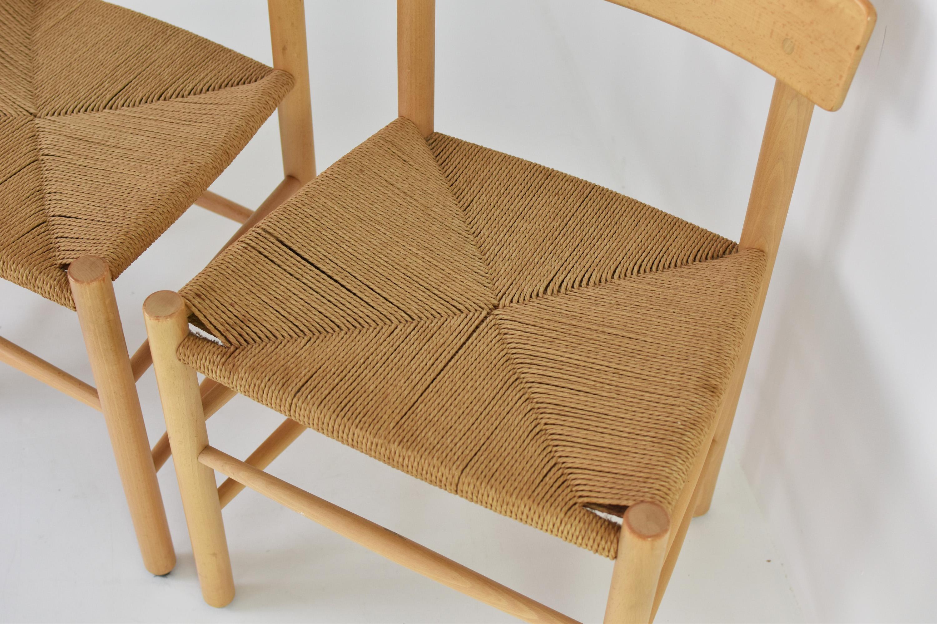 Set of 4 ‘J39’ Dining Chairs by Børge Mogensen for FDB Møbler, Denmark, 1960s 3