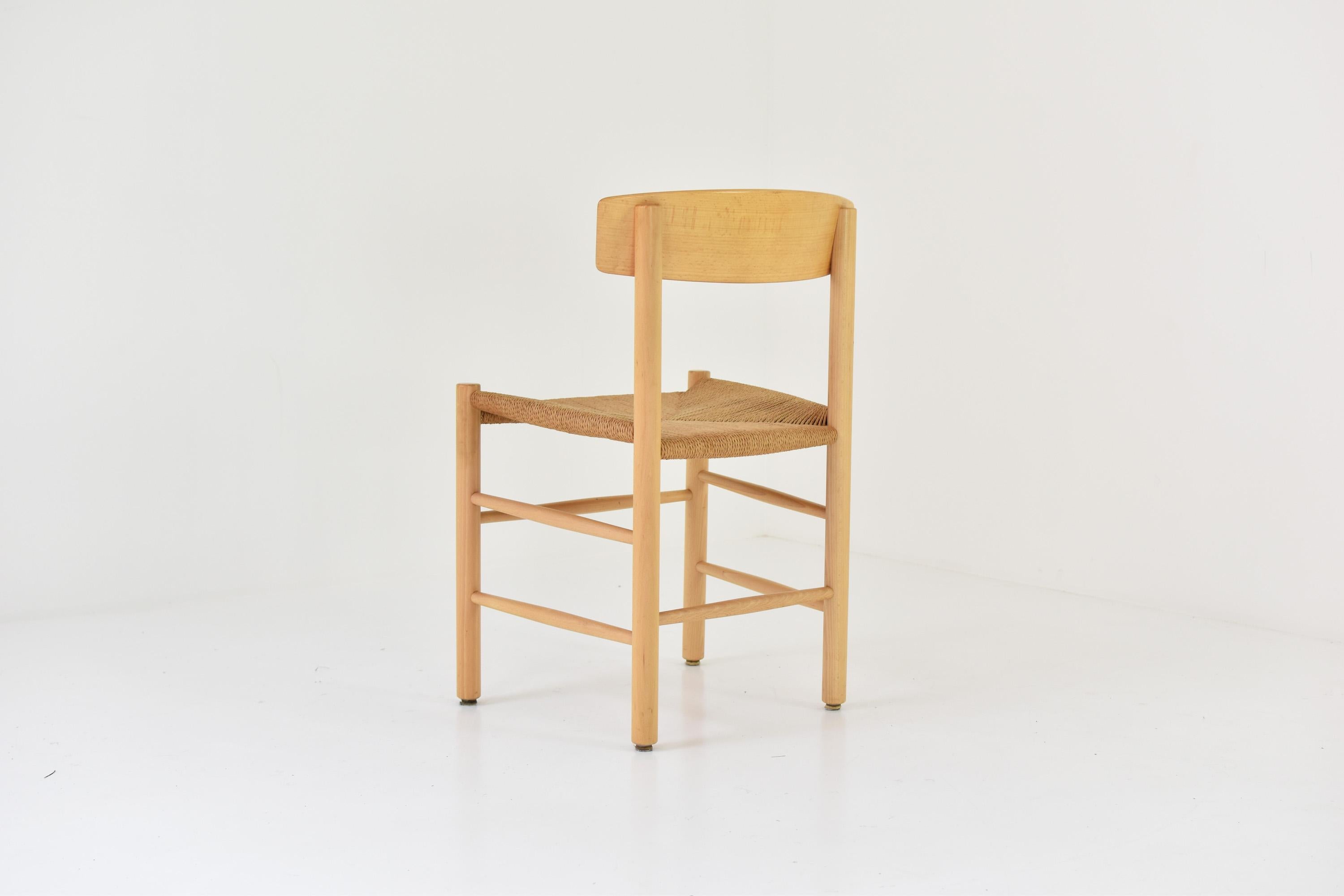 Mid-20th Century Set of 4 ‘J39’ Dining Chairs by Børge Mogensen for FDB Møbler, Denmark, 1960s