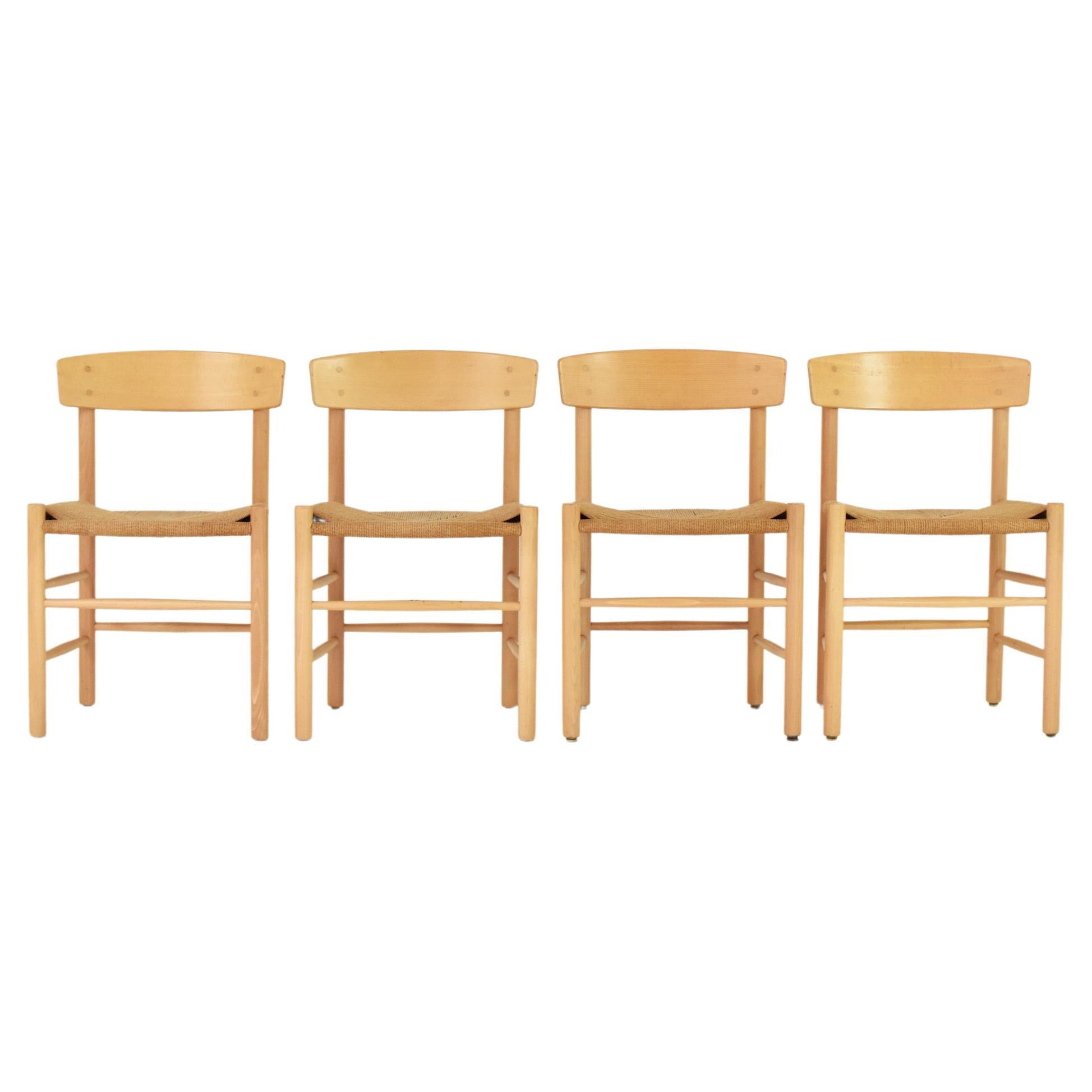Set of 4 ‘J39’ Dining Chairs by Børge Mogensen for FDB Møbler, Denmark, 1960s