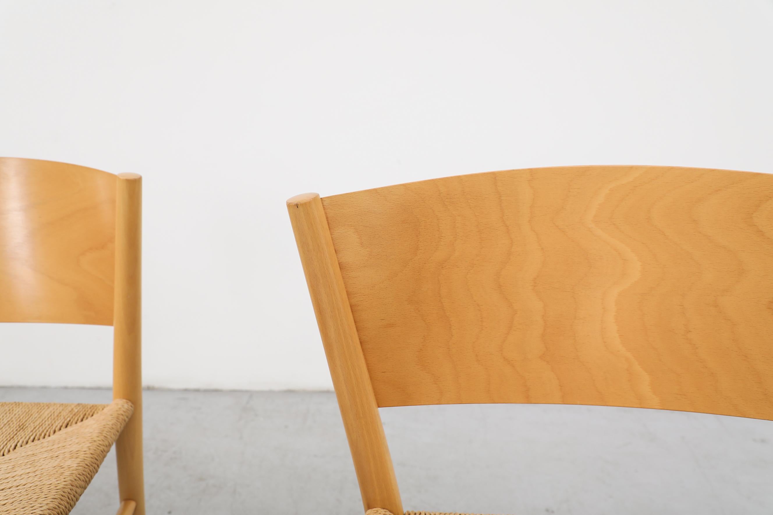 4 dänische 'Jive'-Stühle aus Birke von Tom Stepp aus den 1990er Jahren für Kvist Møbler im Angebot 4