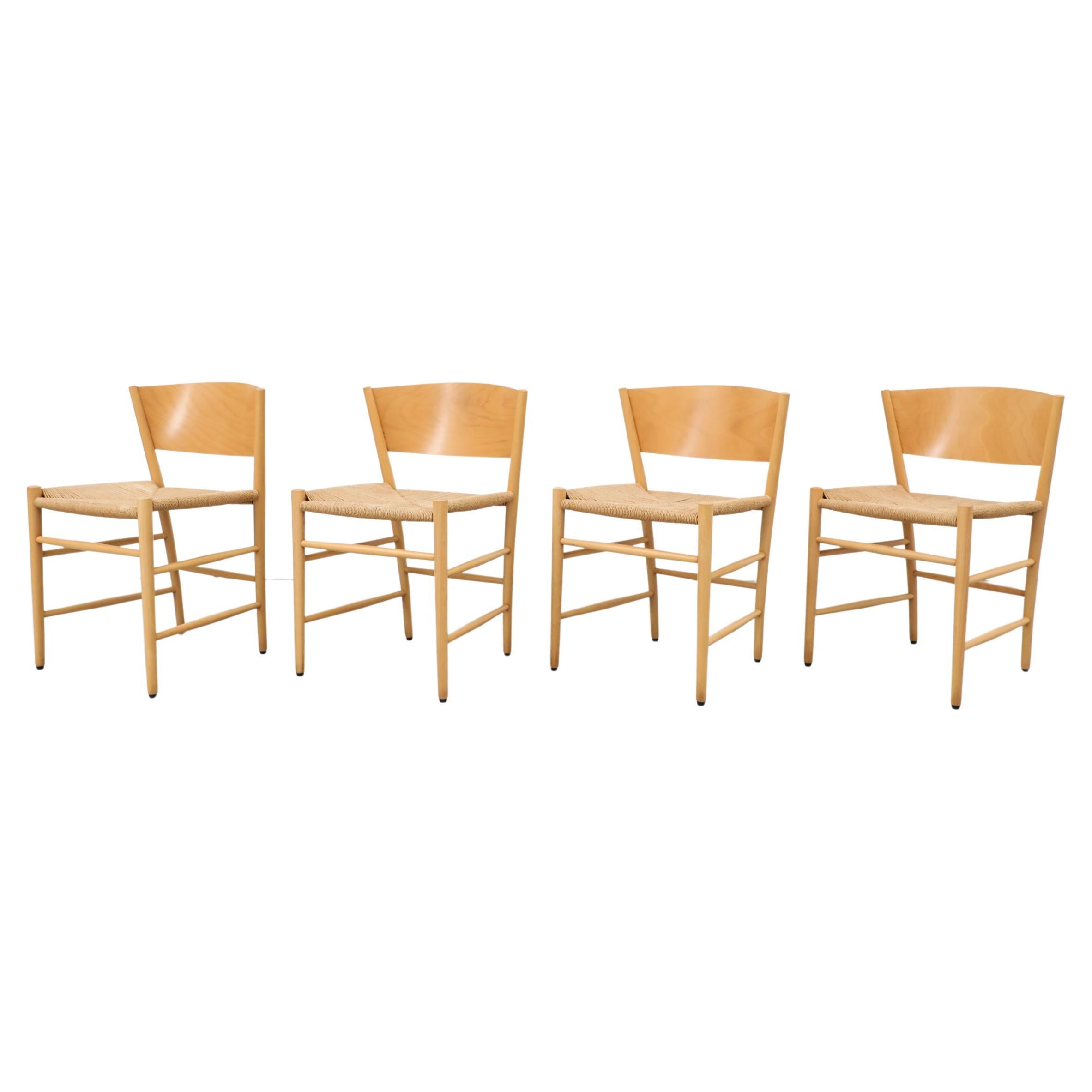 4 dänische 'Jive'-Stühle aus Birke von Tom Stepp aus den 1990er Jahren für Kvist Møbler