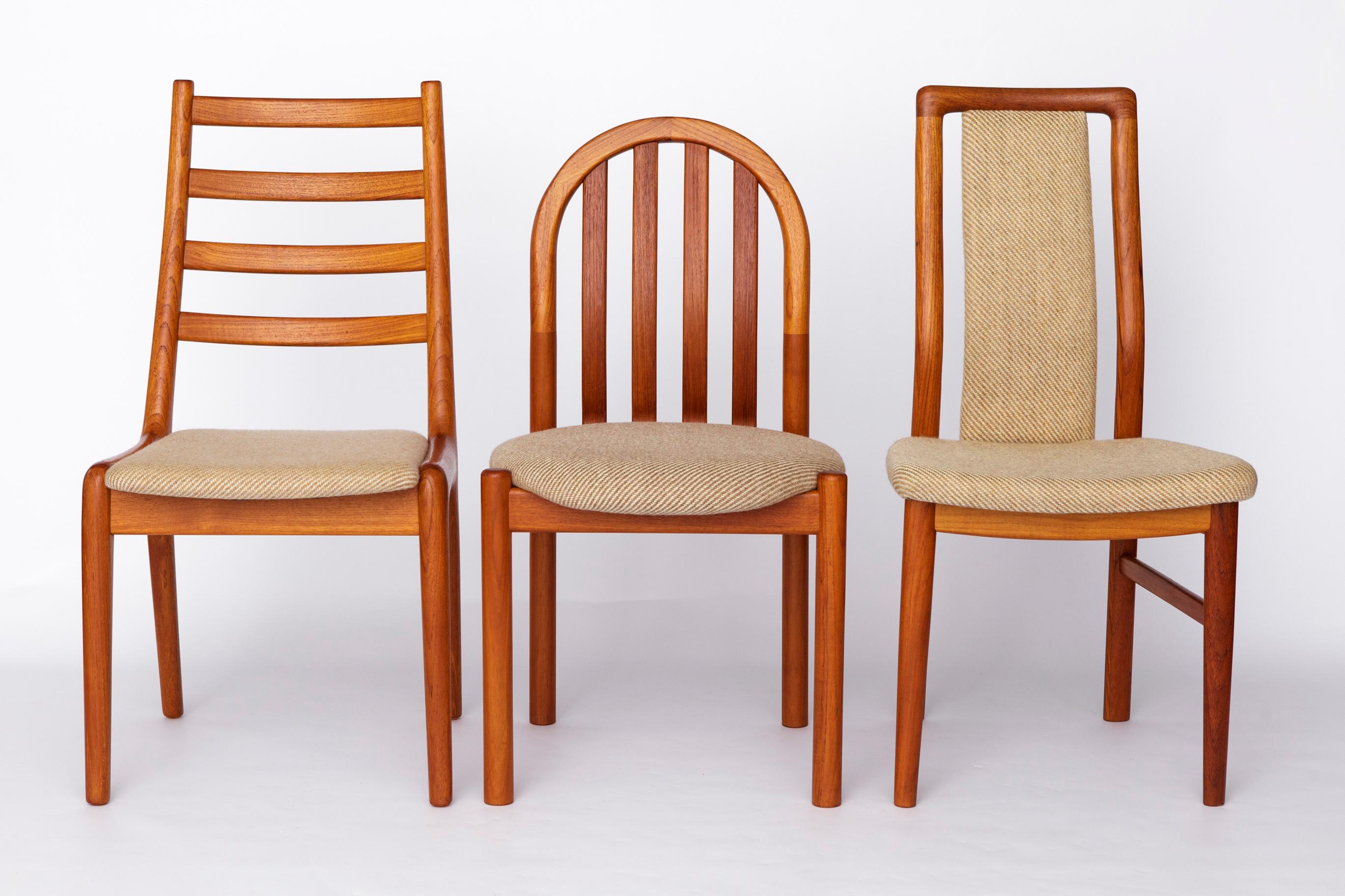 Set of 4 JK Møbler Teak Chairs – 1970s Danish Design, Vintage Dining Chairs, Ori For Sale 4