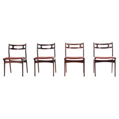 Set of 4 Johannes Andersen Dining Chairs, Model 138, Rosewood, Denmark, 1960s