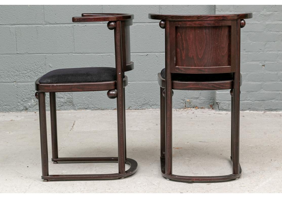 Set di 4 sedie da pranzo Josef Hoffmann Fledermaus in vendita 5