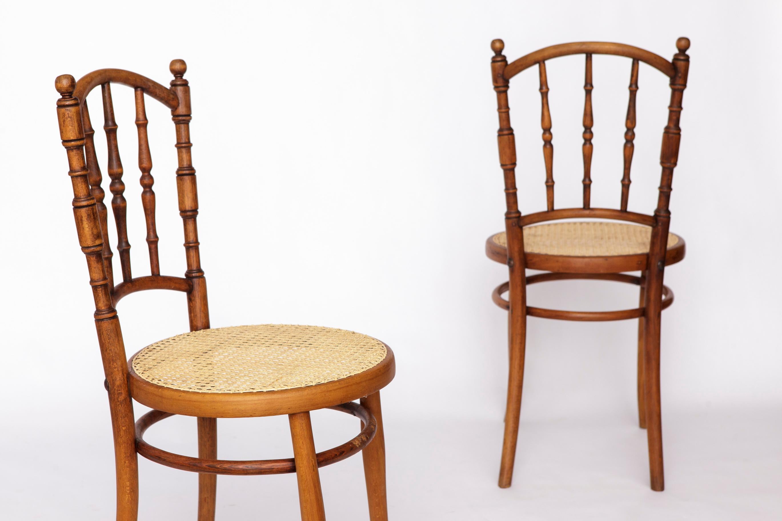 Set of 4 Josef Kohn Bentwood Chairs – Austrian Vintage 1930s–1950s, Beechwood For Sale 1
