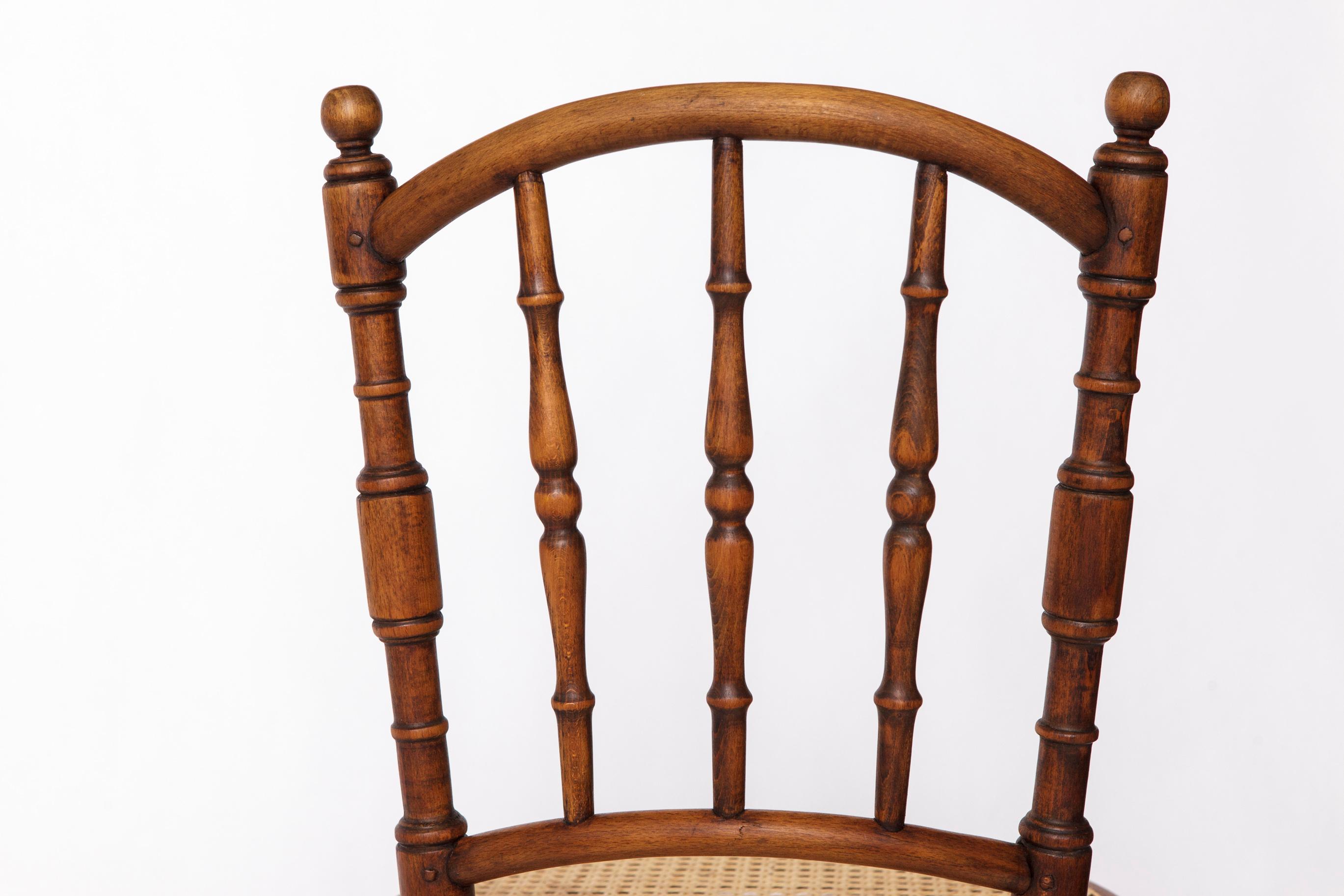 Set of 4 Josef Kohn Bentwood Chairs – Austrian Vintage 1930s–1950s, Beechwood For Sale 2