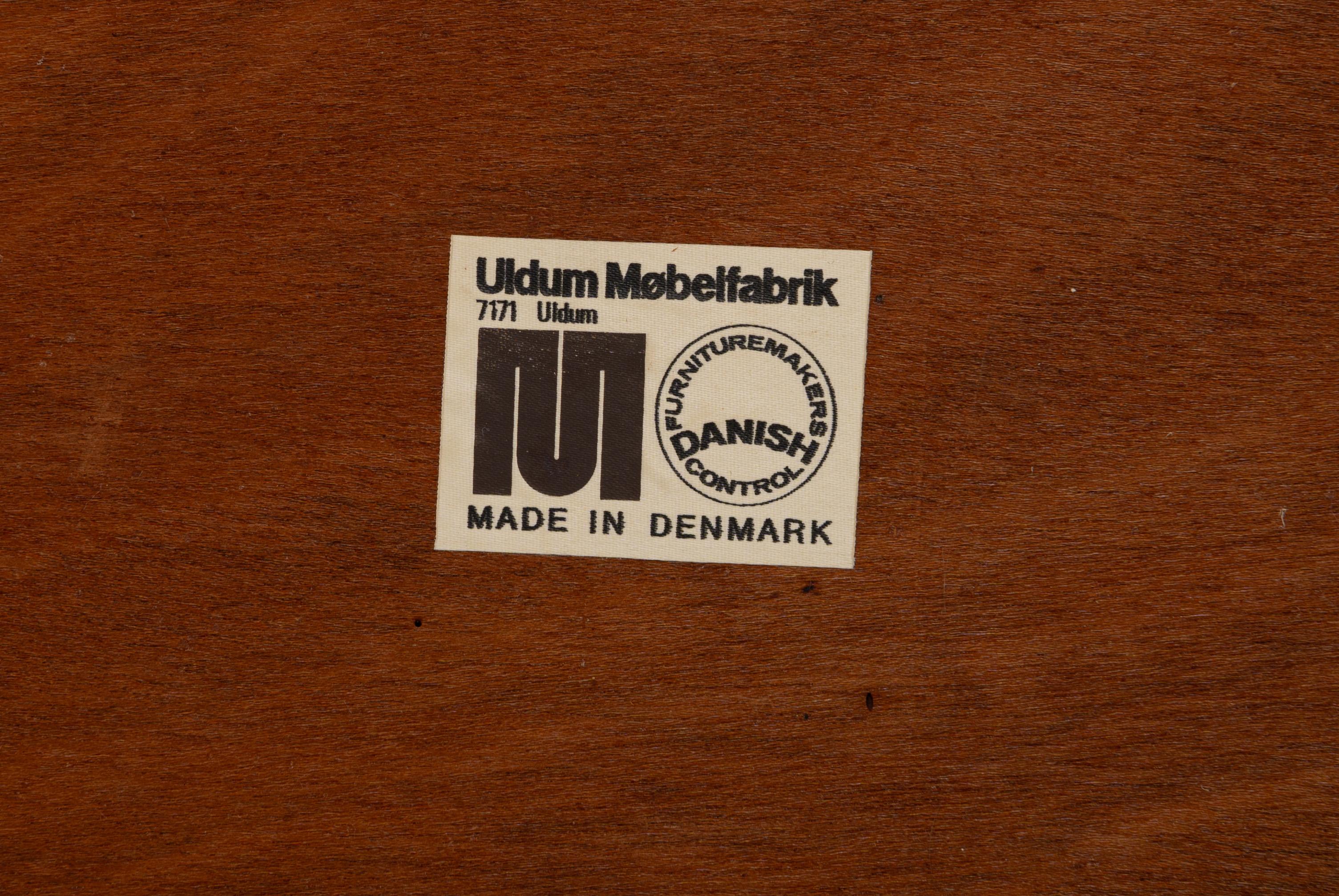 Set di 4 sedie da pranzo Juliane di Johannes Andersen per Uldum Mobelfabrik, anni '60 in vendita 6