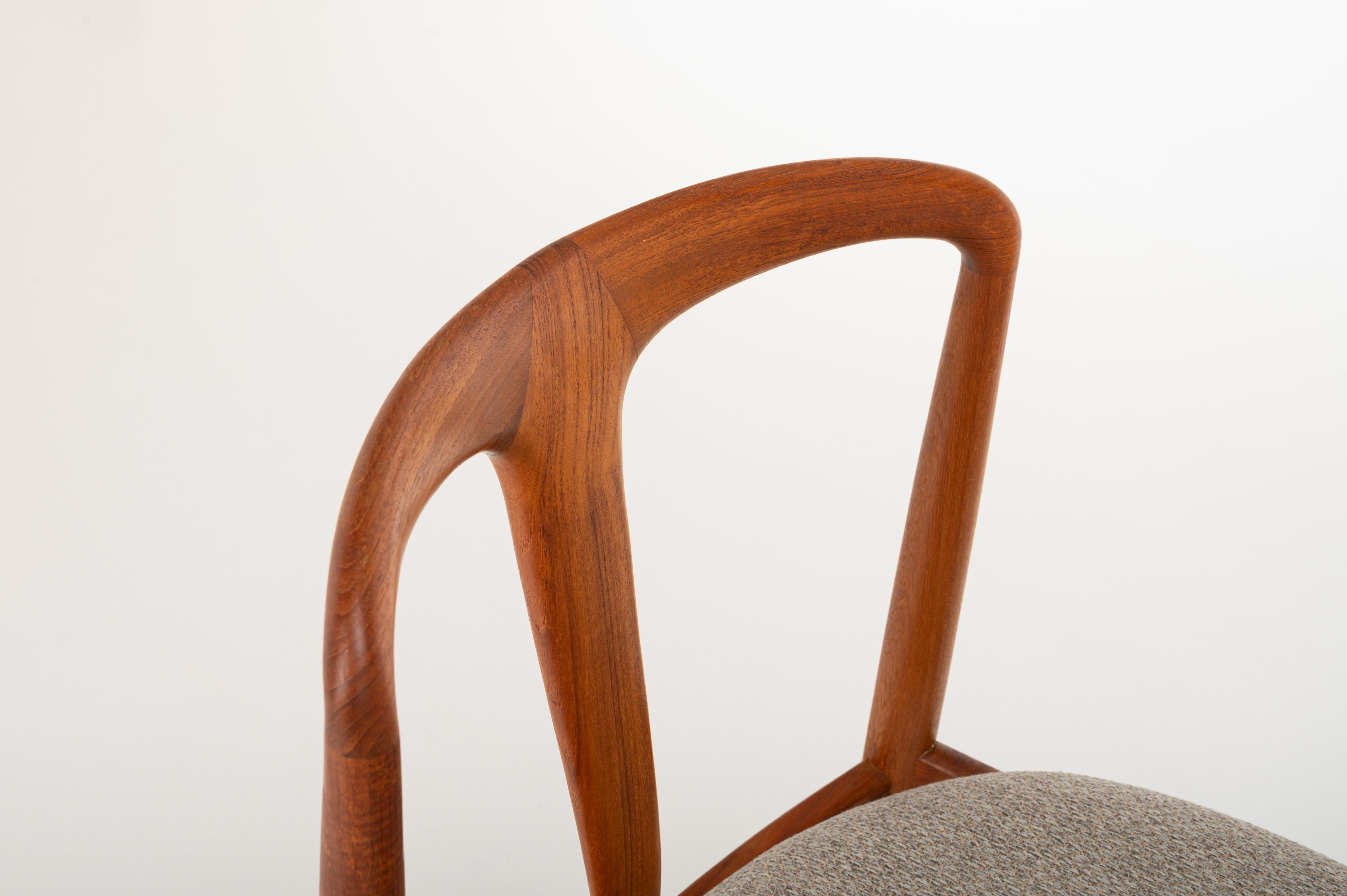 Tessuto Set di 4 sedie da pranzo Juliane di Johannes Andersen per Uldum Mobelfabrik, anni '60 in vendita