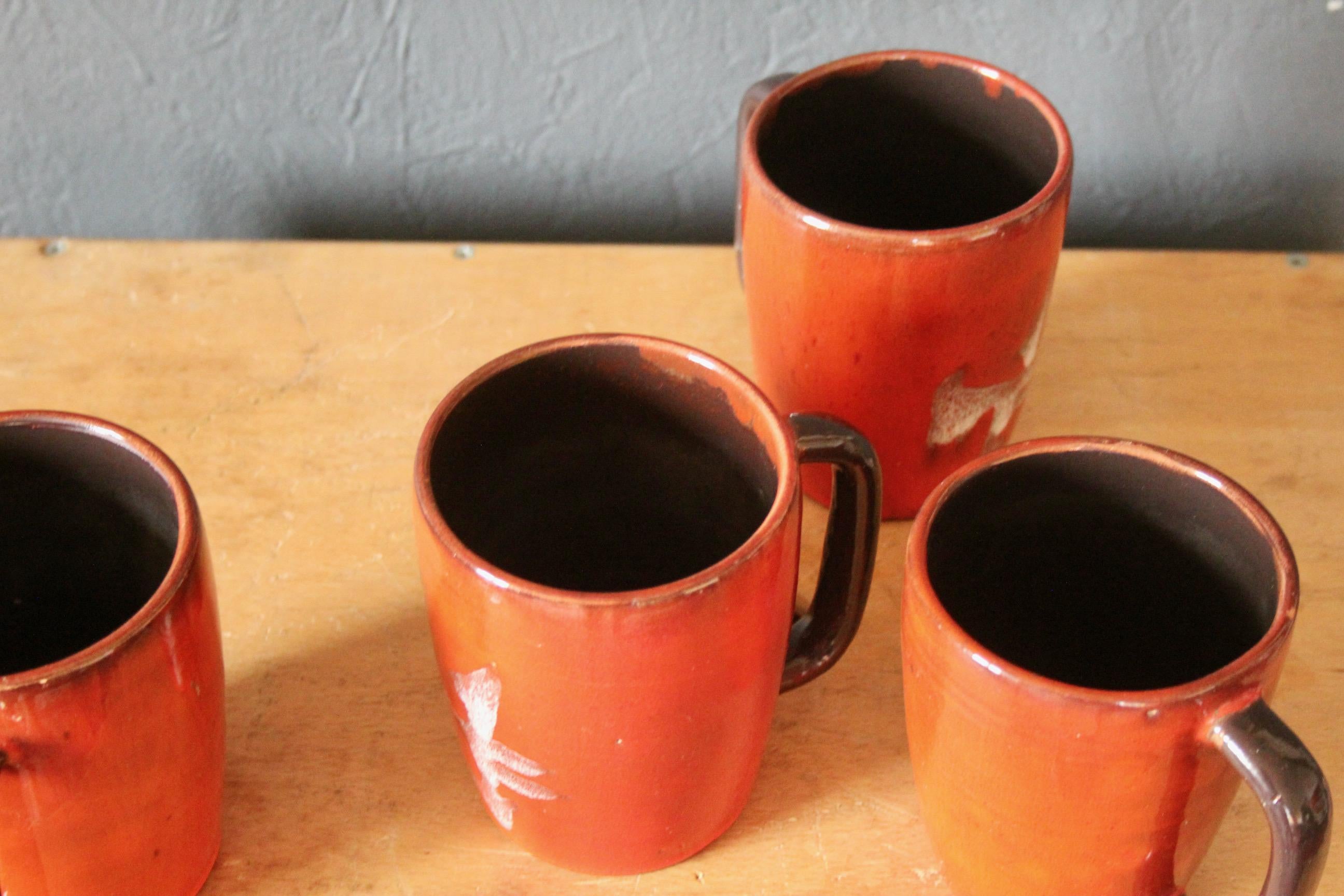 Milieu du XXe siècle Set of 4 Juliette Derel bowls en vente