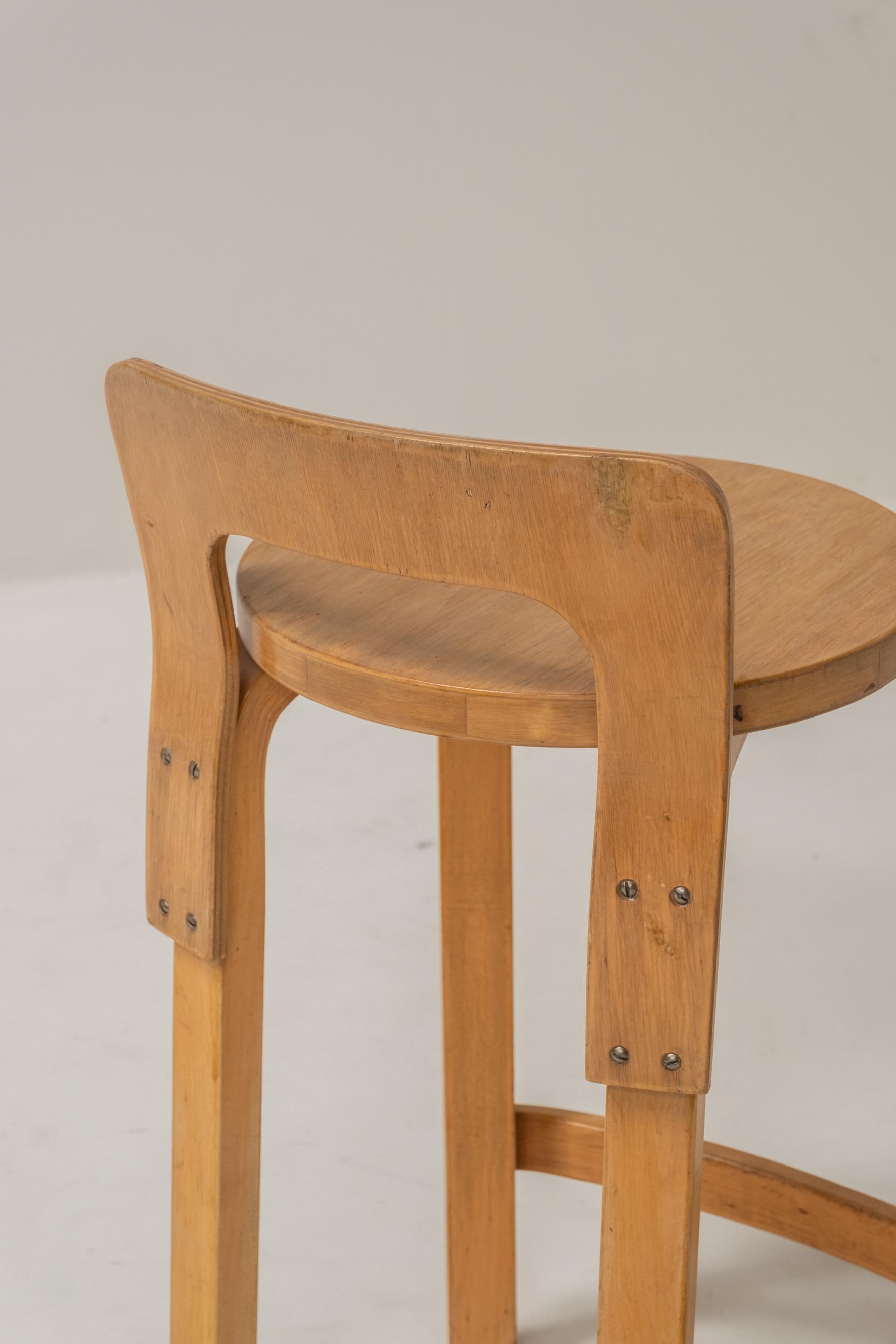 Set of 4 K65 Stools by Alvar Aalto for Artek, 1960s For Sale 2