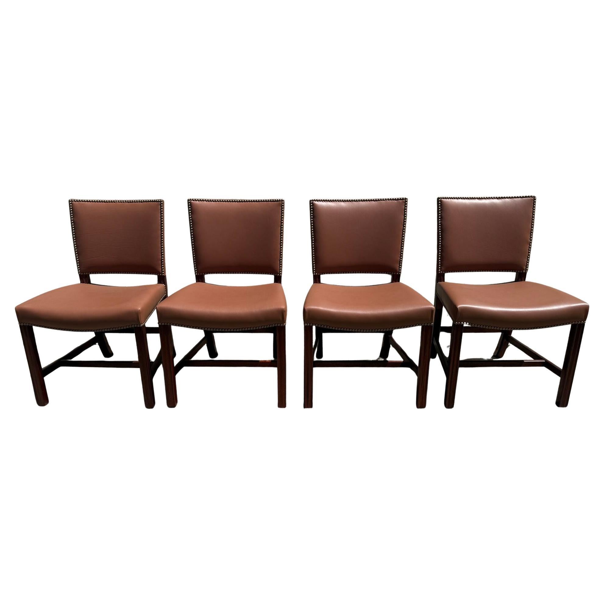 Set of 4 Kaare Klint "Red Chairs"