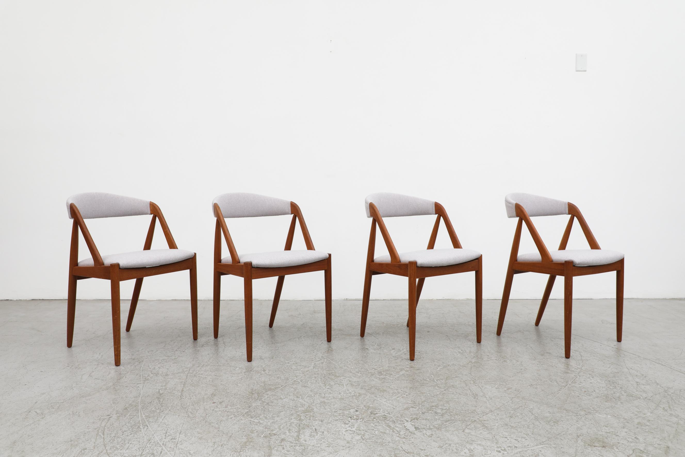 Mid-Century Modern Set of 4 Kai Kristiansen Chairs