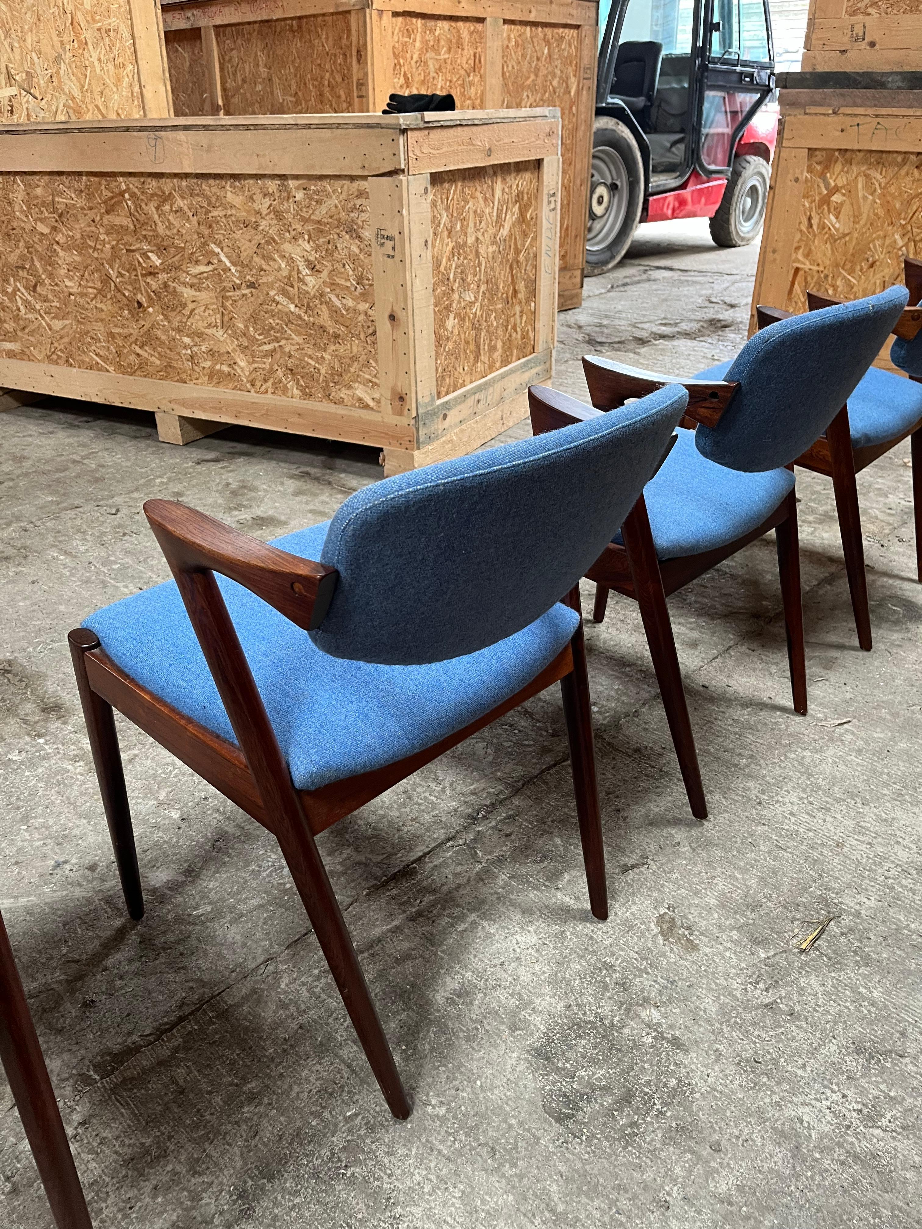 Set of 4 Kai Kristiansen chairs  In Good Condition For Sale In London, GB