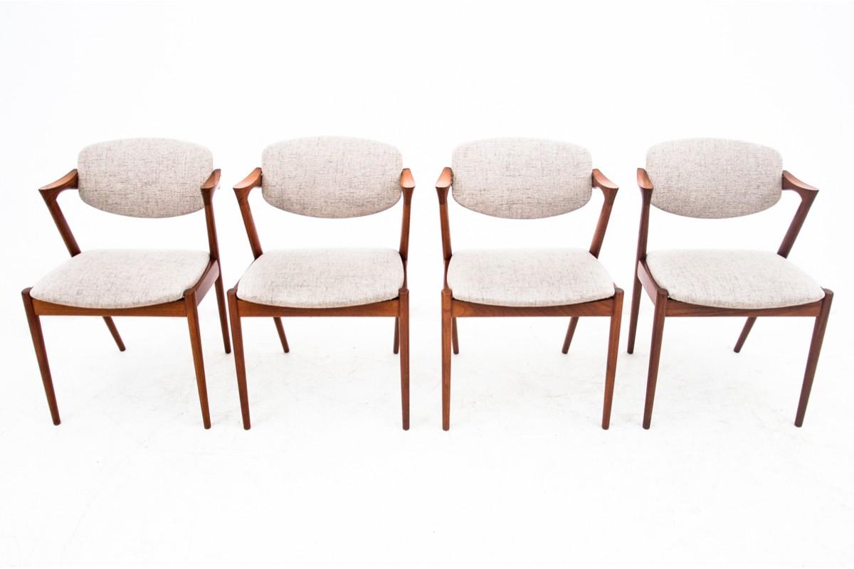 Set of 4 Kai Kristiansen chairs, model 42, 1960s For Sale 2