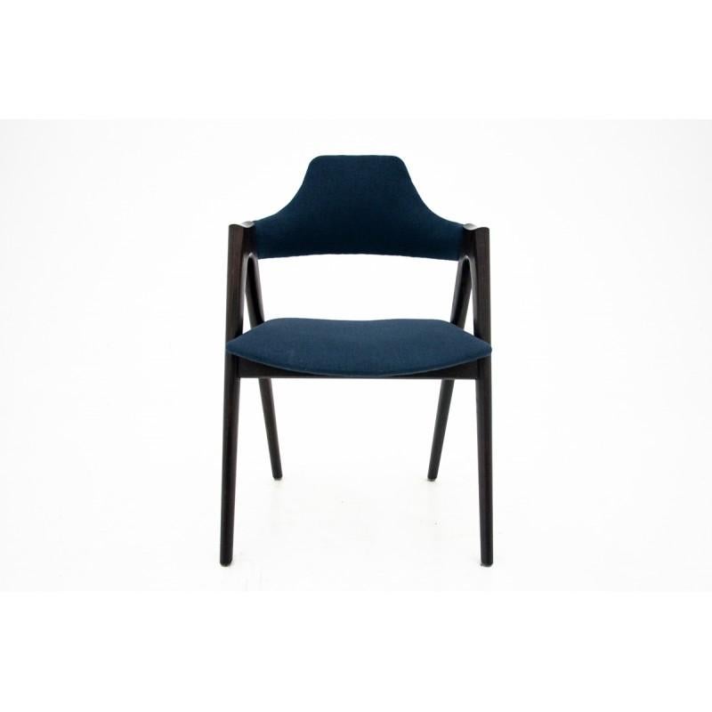 Mid-Century Modern Set of 4 Kai Kristiansen Compass Chairs, Danish Design, after Renovation
