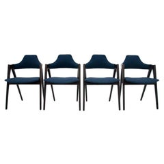 Set of 4 Kai Kristiansen Compass Chairs, Danish Design, after Renovation