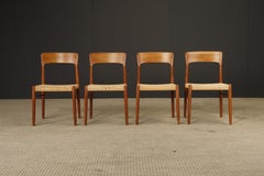 Set of 4 Kai Kristiansen for K.S. Møbler Teak Dining Chairs, Denmark, 1960s