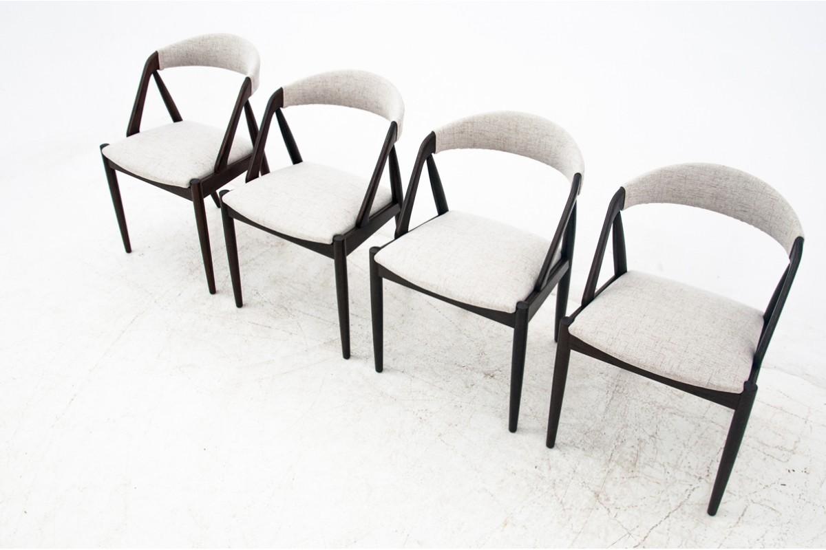 Ensemble de 4 chaises de salle à manger Kai Kristiansen modèle 31 en teck, après rénovation en vente 3