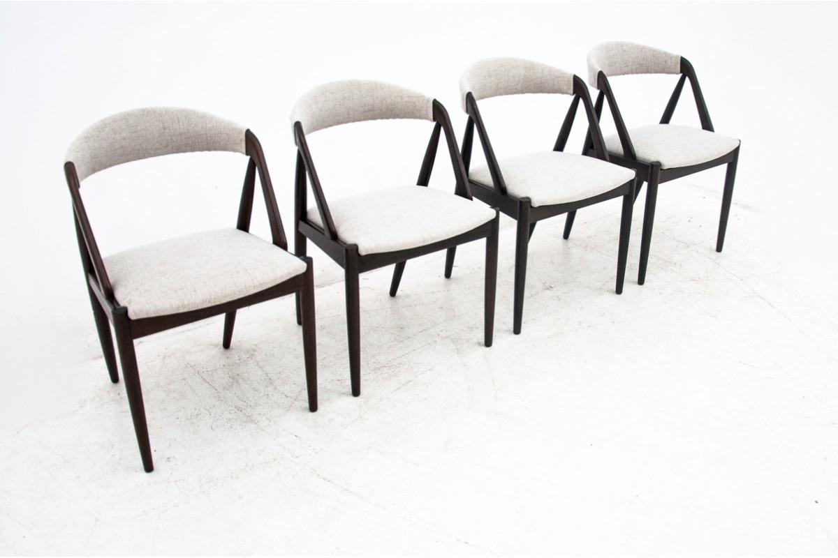 Ensemble de 4 chaises de salle à manger Kai Kristiansen modèle 31 en teck, après rénovation en vente 4