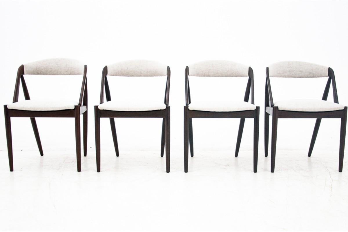 Ensemble de 4 chaises de salle à manger Kai Kristiansen modèle 31 en teck, après rénovation en vente 5