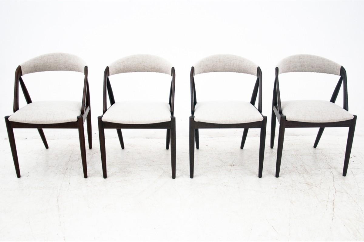 Ensemble de 4 chaises de salle à manger Kai Kristiansen modèle 31 en teck, après rénovation en vente 6