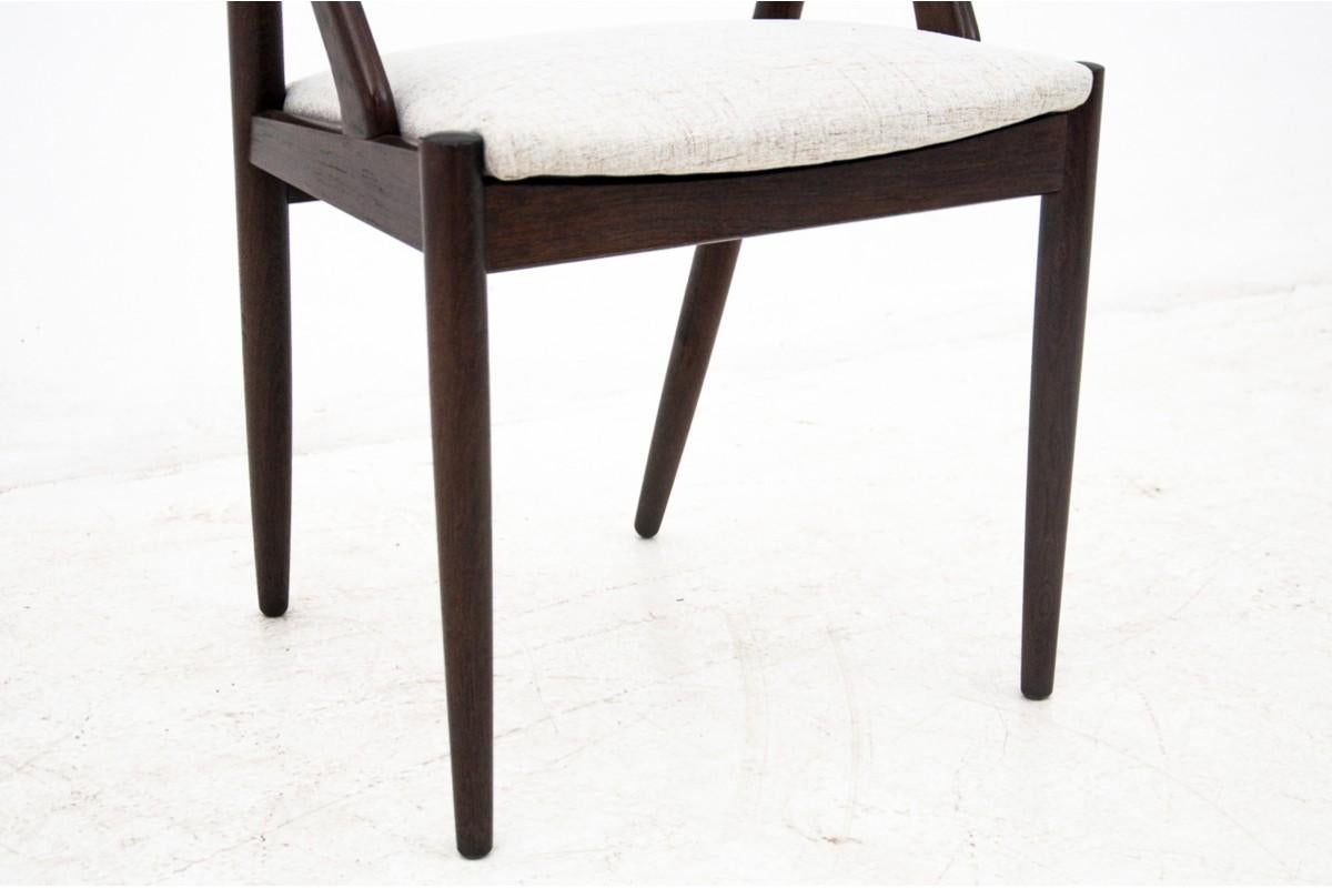Scandinave moderne Ensemble de 4 chaises de salle à manger Kai Kristiansen modèle 31 en teck, après rénovation en vente