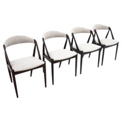 Set di 4 sedie da sala da pranzo in teak Kai Kristiansen Model 31, dopo la ristrutturazione