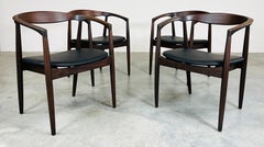 Set Of 4 Kai Kristiansen Round Teak Troja Armchairs, c1960