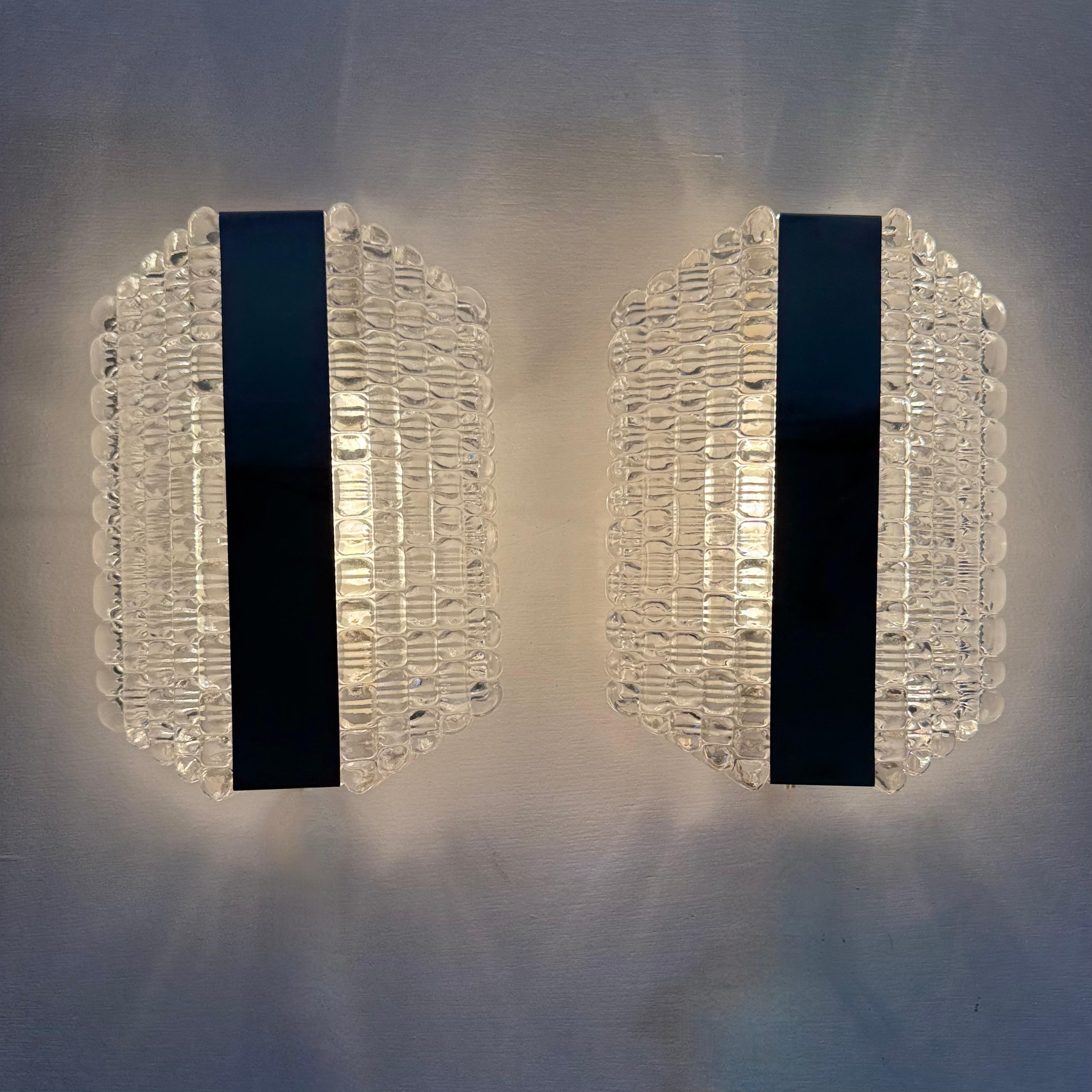 Metallo Set di 4 lampade da parete / applique kaiser Leuchter , Germania anni '70 in vendita