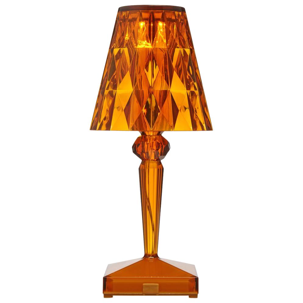 Set of 4 Kartell Battery Lamps in Amber by Ferruccio Laviani