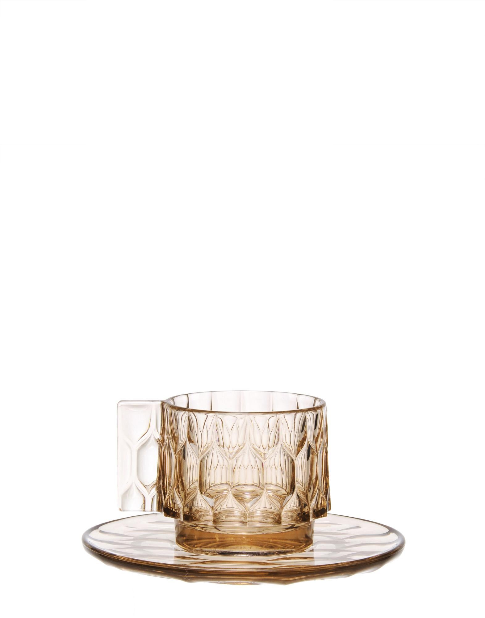 The Jellies Family, which heralded a new way of perceiving tableware by using transparent products moulded with various relief patterns, has been expanded to include new elements such as coffee services.

Dimensions: Width 4.65 in, height 2.15 in,