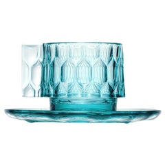Set of 4 Kartell Jellies Espresso Cup in Light Blue by Patricia Urquiola
