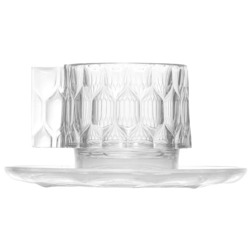 Set of 4 Kartell Jellies Espresso Cups in Crystal by Patricia Urquiola For Sale