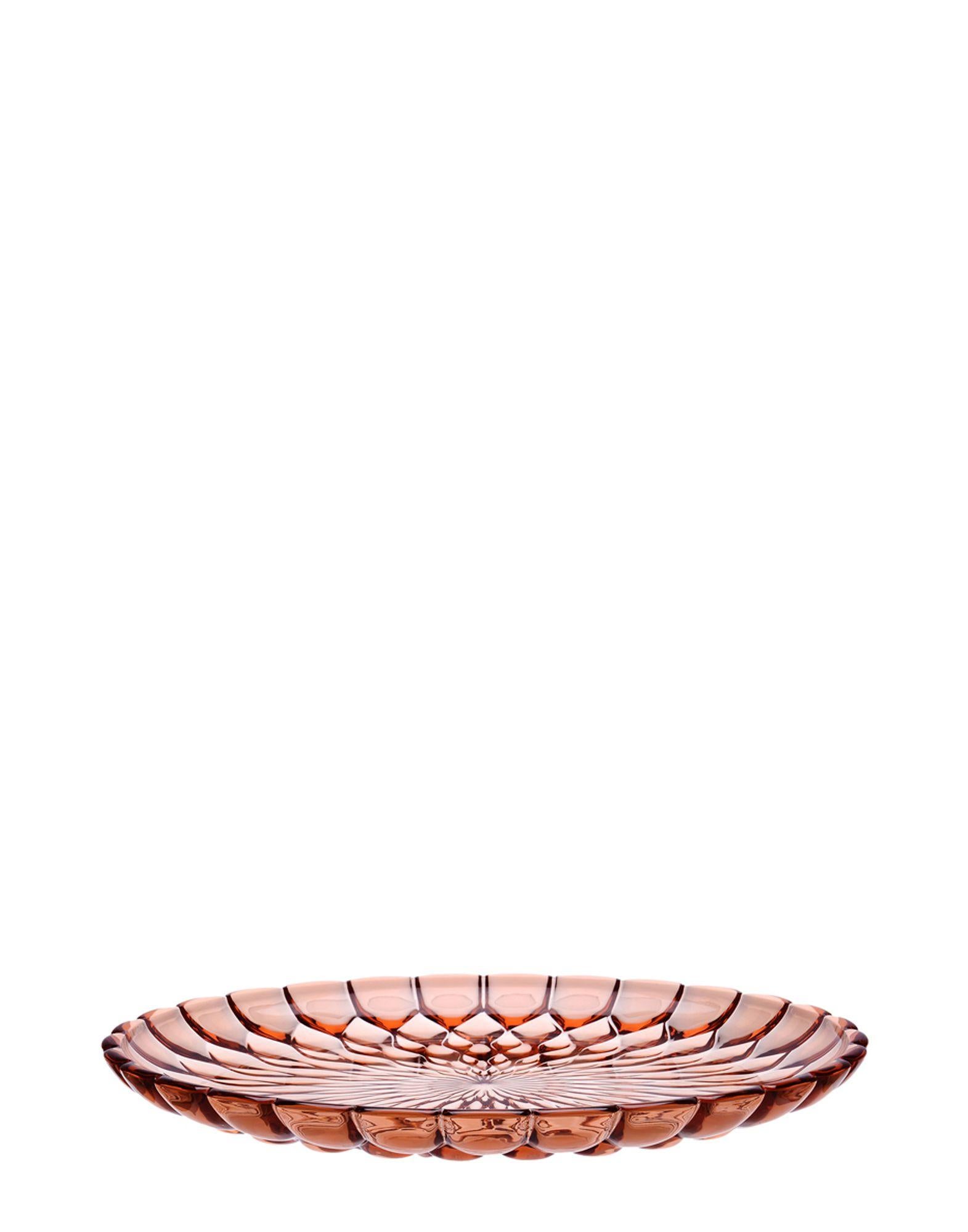 Modern Set of 4 Kartell Jellies Round Trays in Pink by Patricia Urquiola For Sale