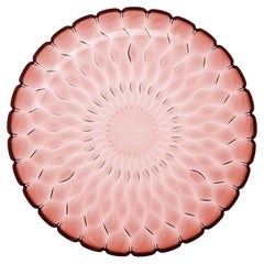Juego de 4 bandejas redondas Kartell Jellies en rosa de Patricia Urquiola