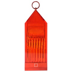 Set of 4 Kartell Lantern Table Lamps in Red by Fabio Novembre