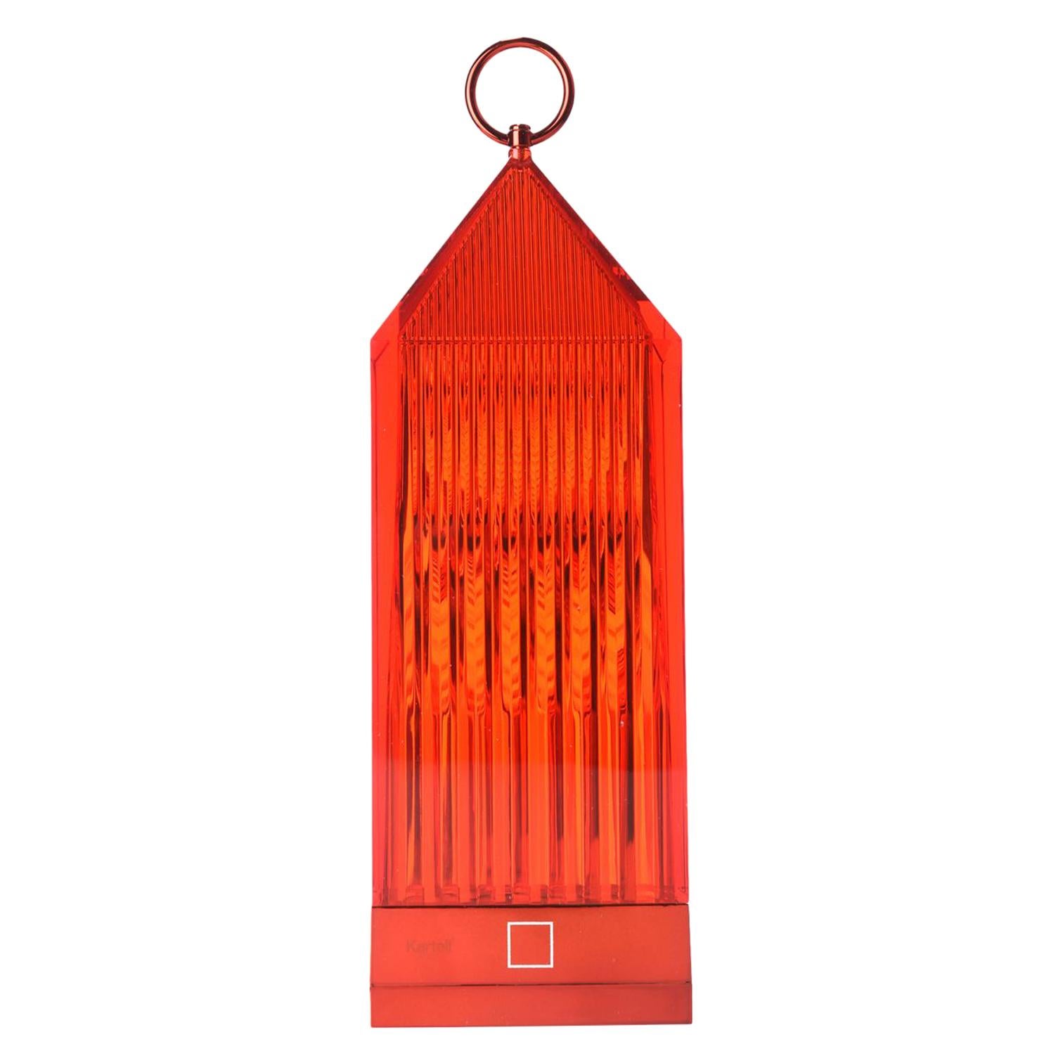 Set of 4 Kartell Lantern Table Lamps in Red by Fabio Novembre For Sale