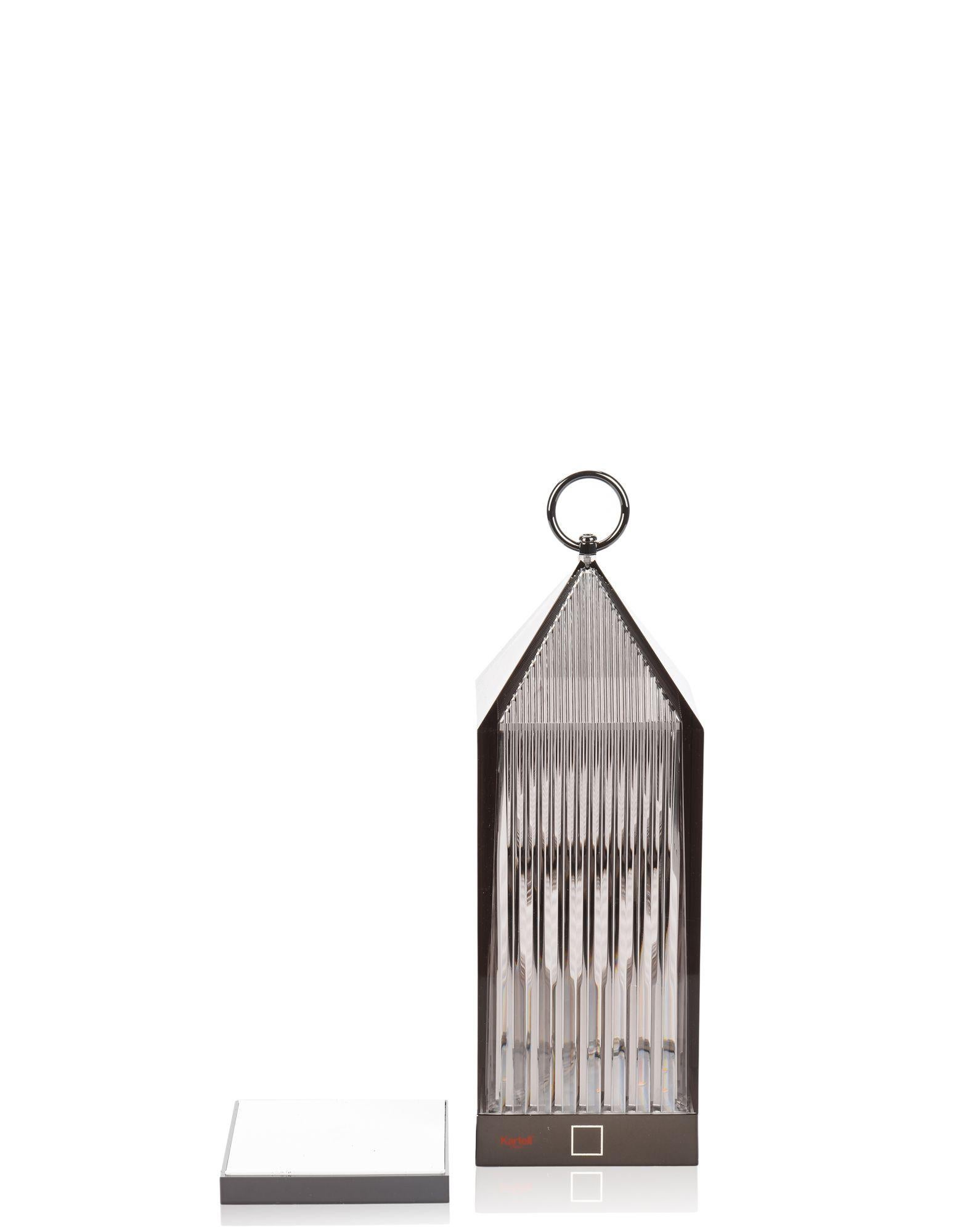 Satz von 4 Kartell-Laternen-Tischlampen in Rauchglas von Fabio Novembre (Moderne) im Angebot