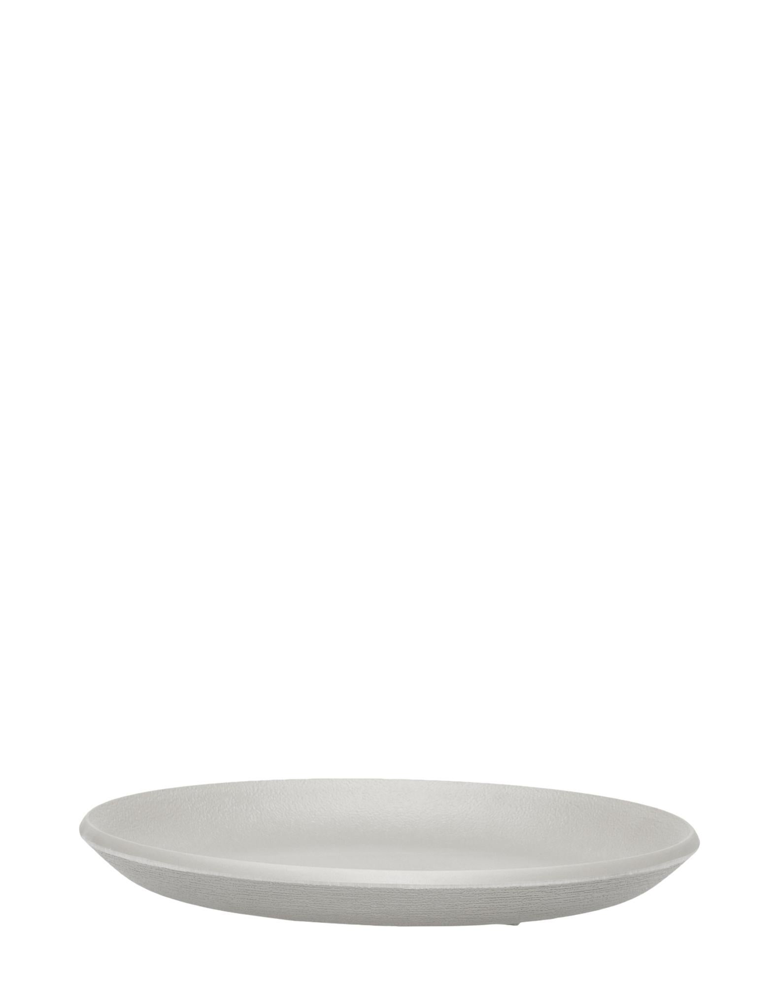 Set of 4 Kartell Trama Plate in Light Grey by Patricia Urquiola In New Condition For Sale In Brooklyn, NY