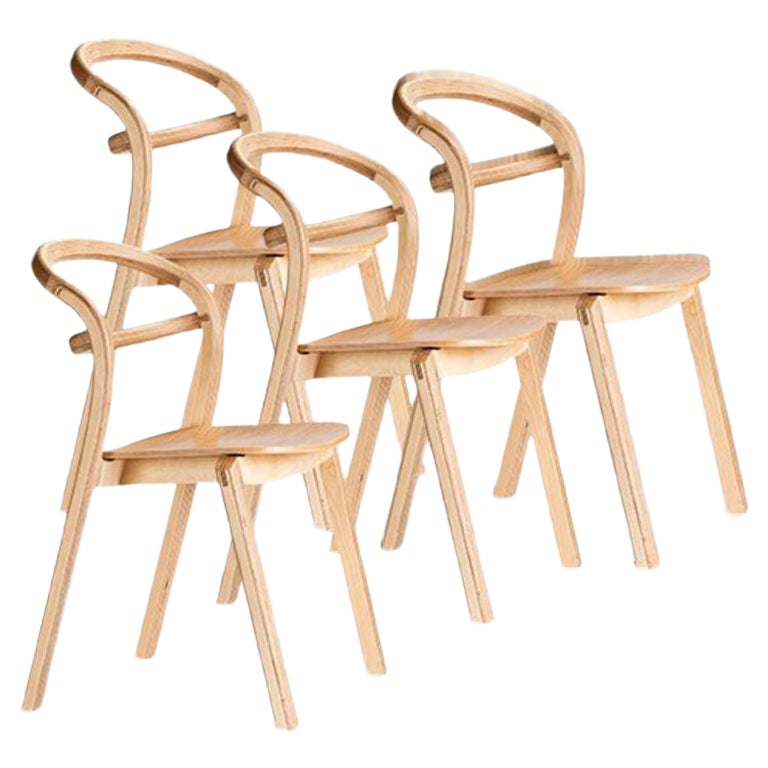 Set of 4, Kastu Oak Chairs by Made by Choice For Sale