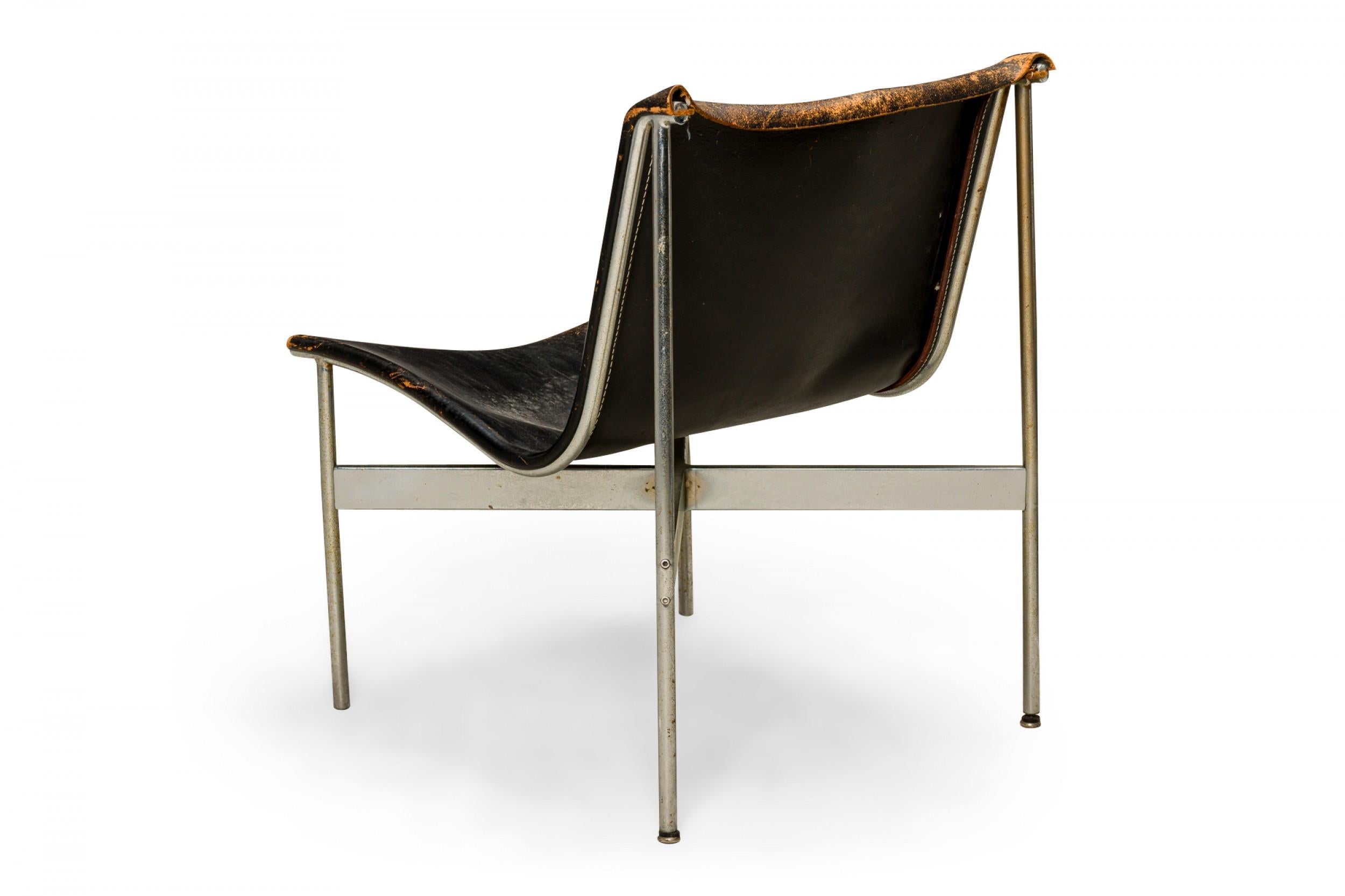 Mid-Century Modern Set of 4 Katavolos, Littell & Kelley for Laverne Leather Sling Lounge Chairs For Sale