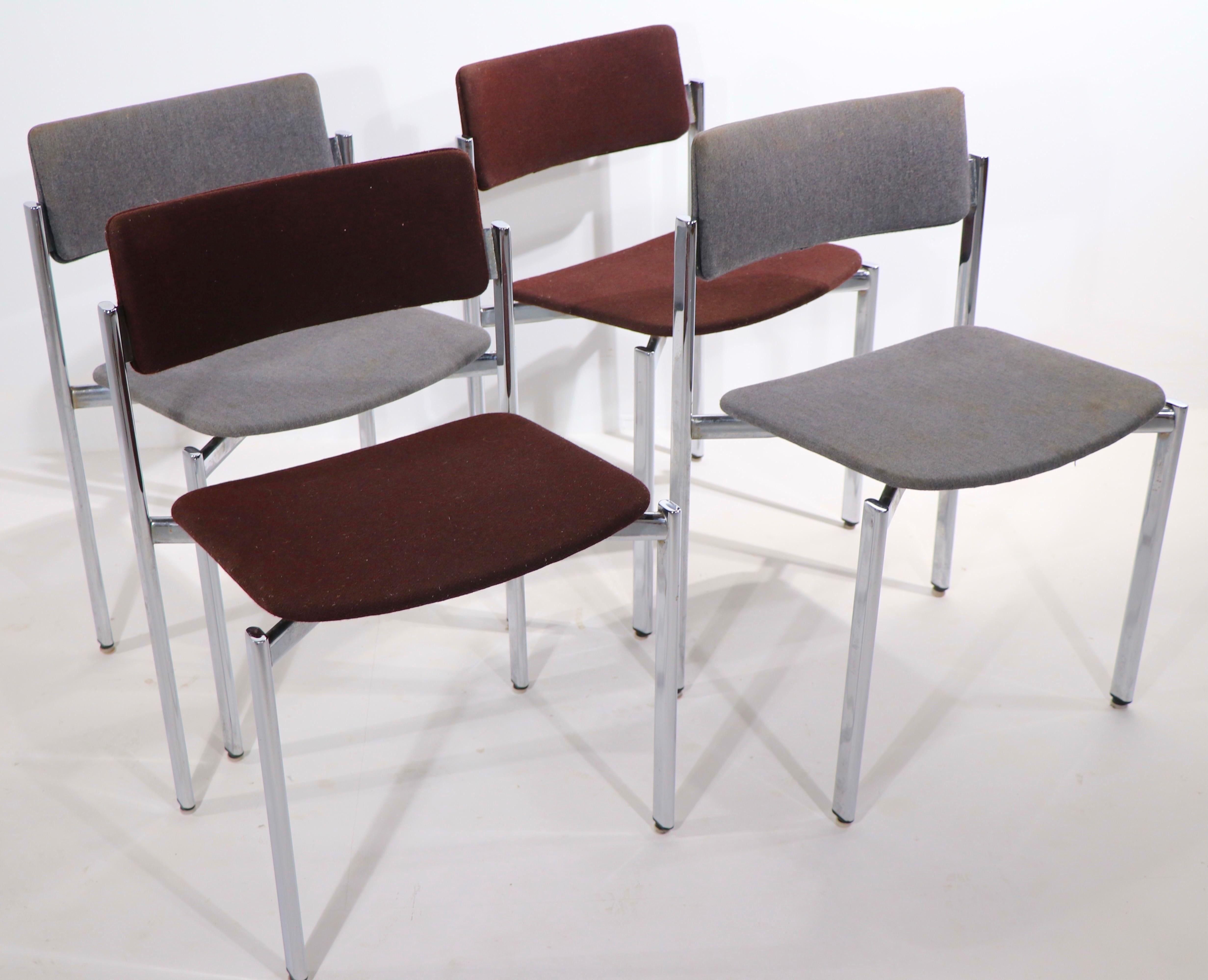 Finnish Set of 4 Kiki Chairs Designed by Ilmari Tapiovaara for Stendig