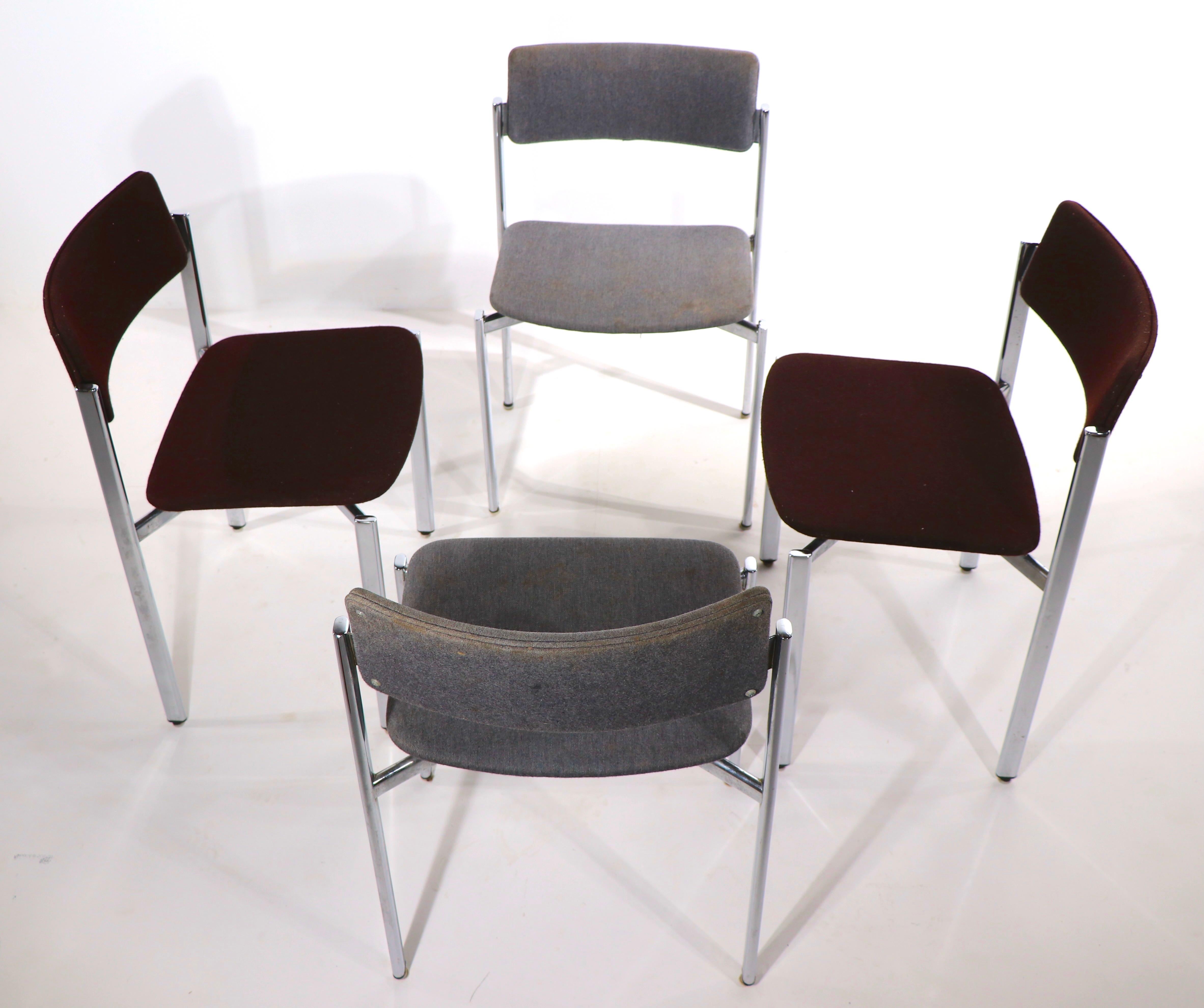 Upholstery Set of 4 Kiki Chairs Designed by Ilmari Tapiovaara for Stendig