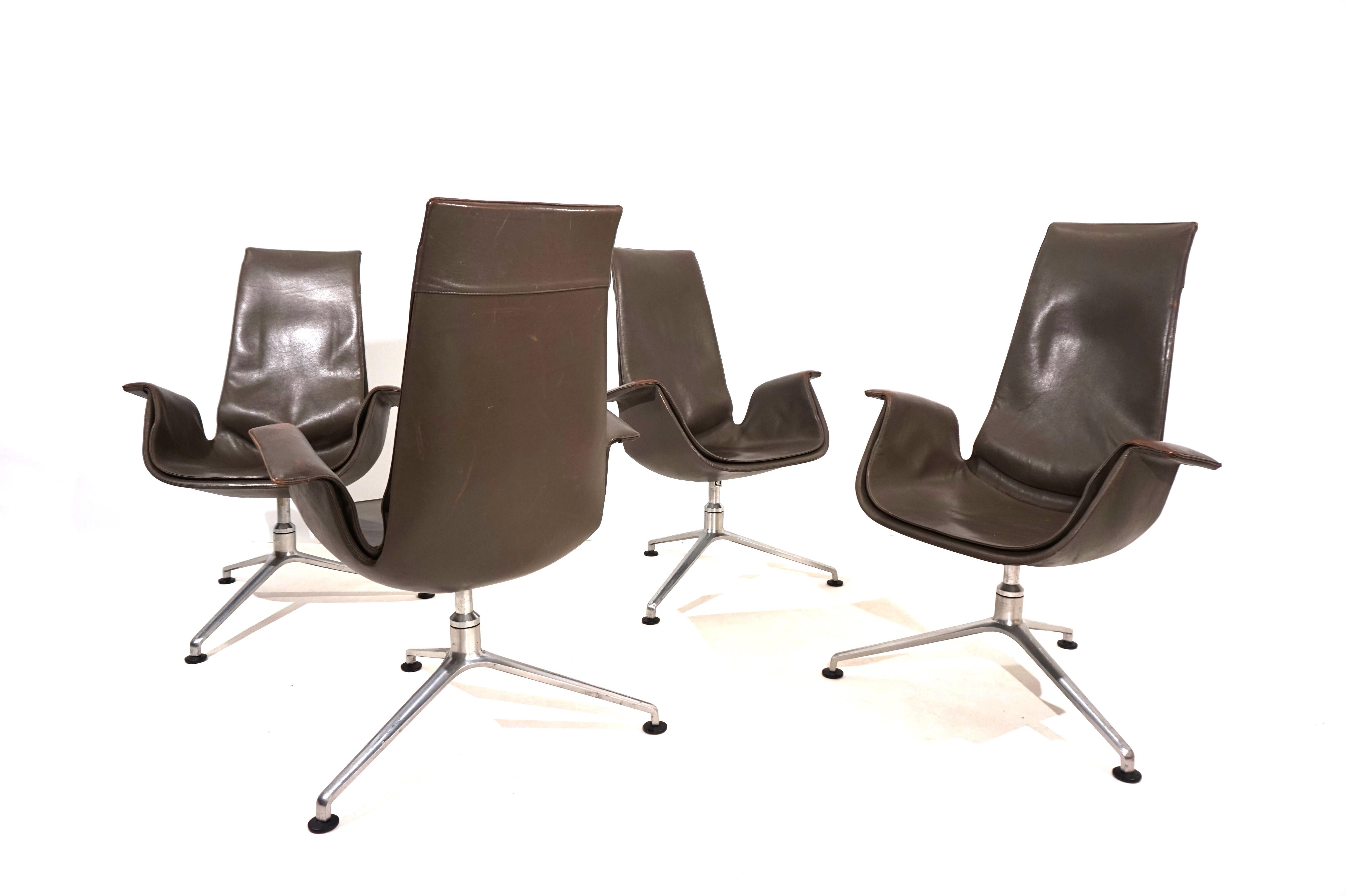 Set of 4 Kill International FK6725 leather chairs by Fabricius & Kastholm 8