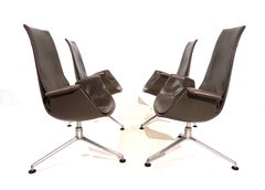 Set of 4 Kill International FK6725 leather chairs by Fabricius & Kastholm