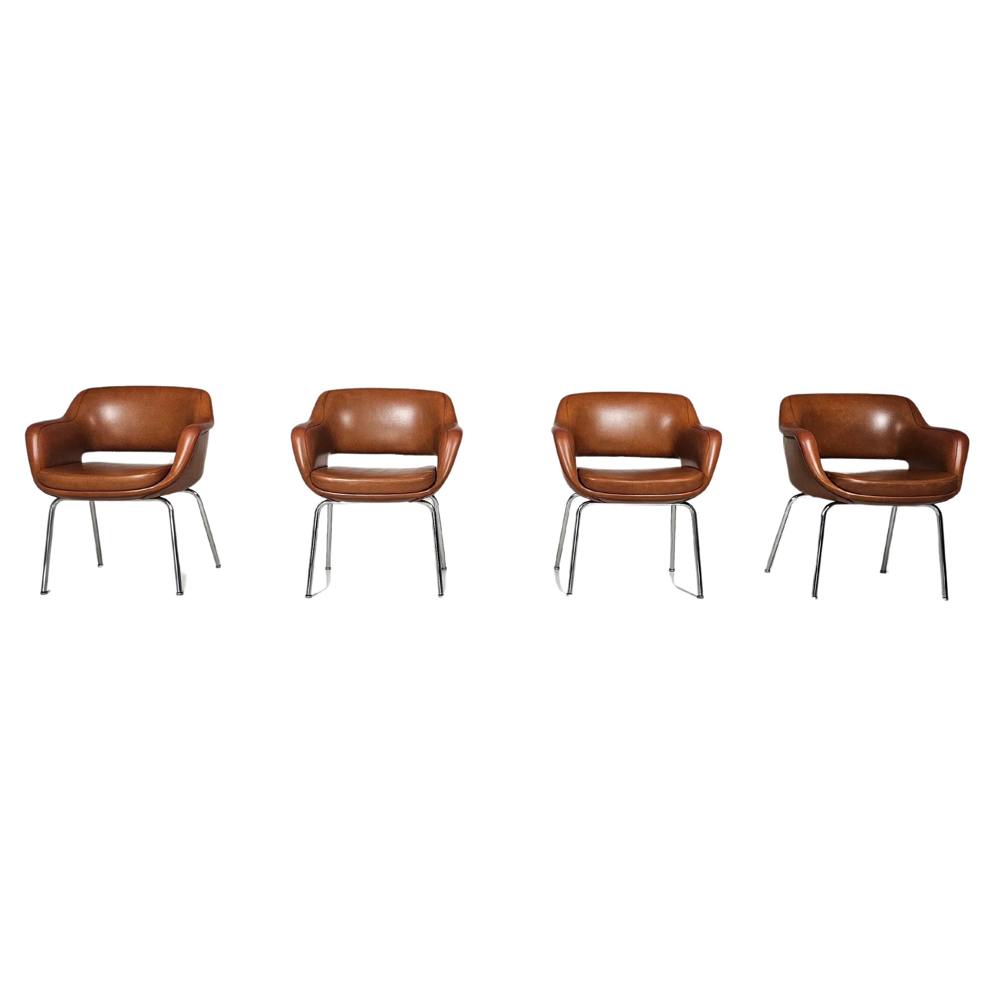Set of 4 Kilta 'Model 1106/3' Chairs by Olli Mannermaa for Cassina, 1960s