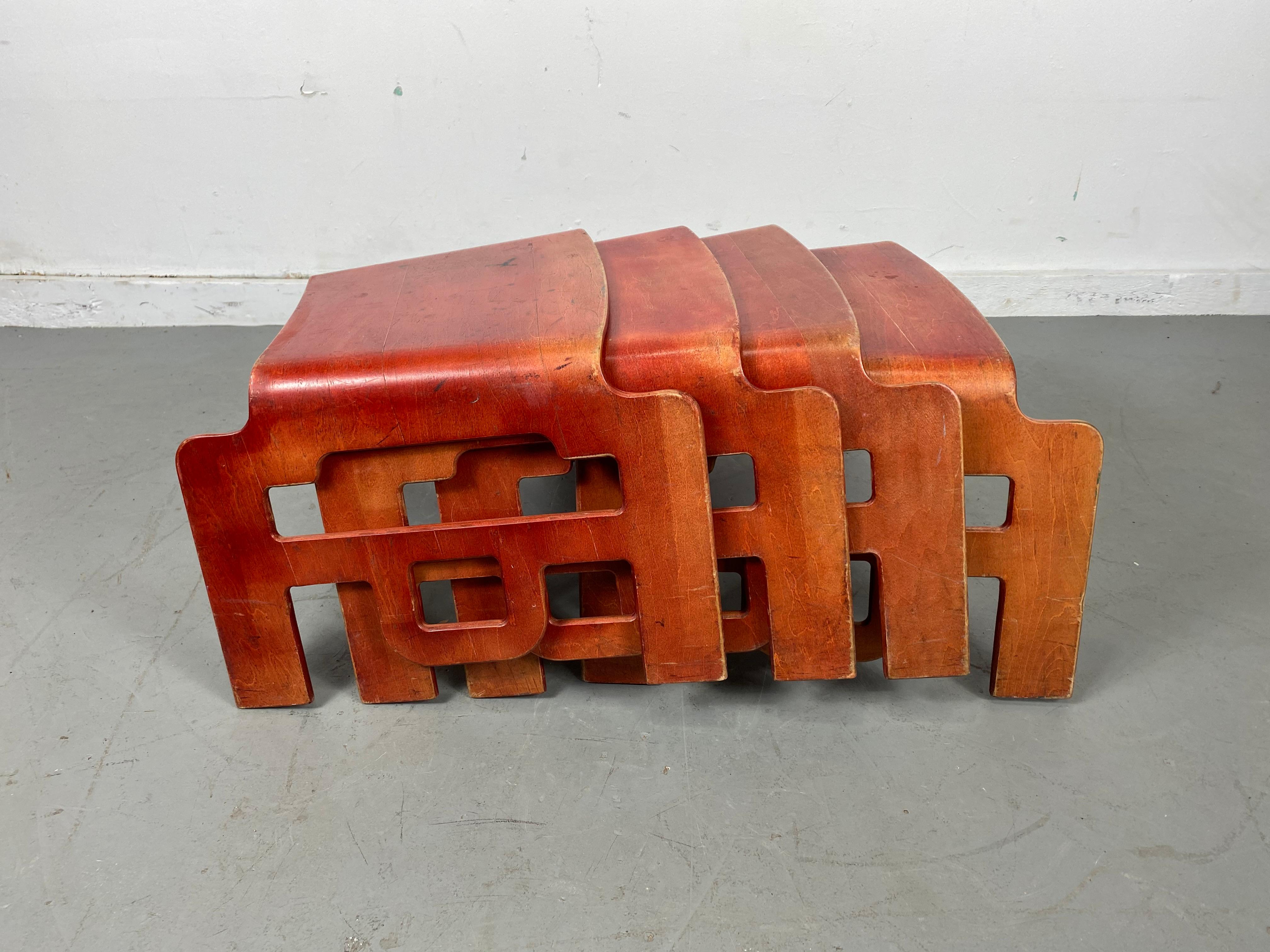 bent plywood stool