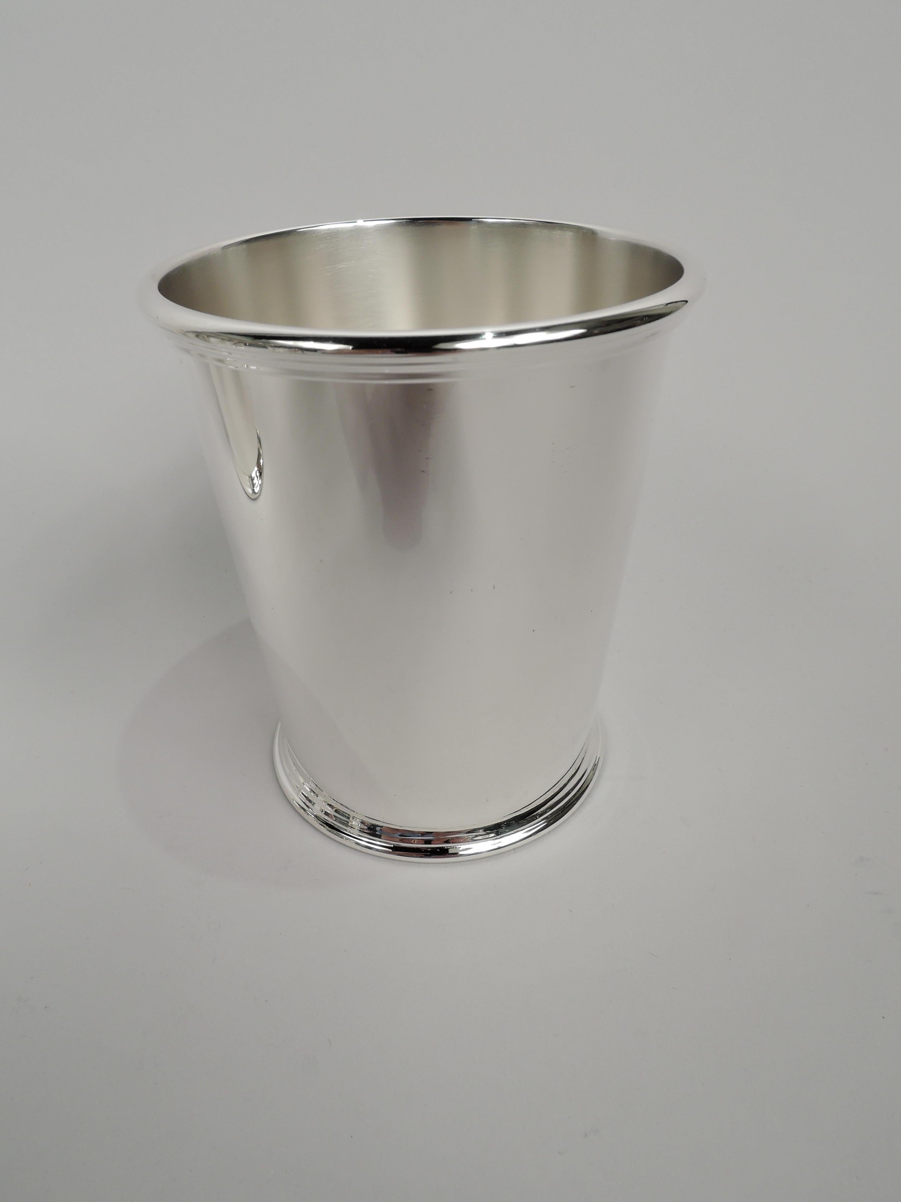 Modern Set of 4 Kirk Sterling Silver Mint Julep Cups